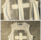 Harajuku Graphic tee – Pure Cotton American Retro Trend Fashion Niche Cross Print L