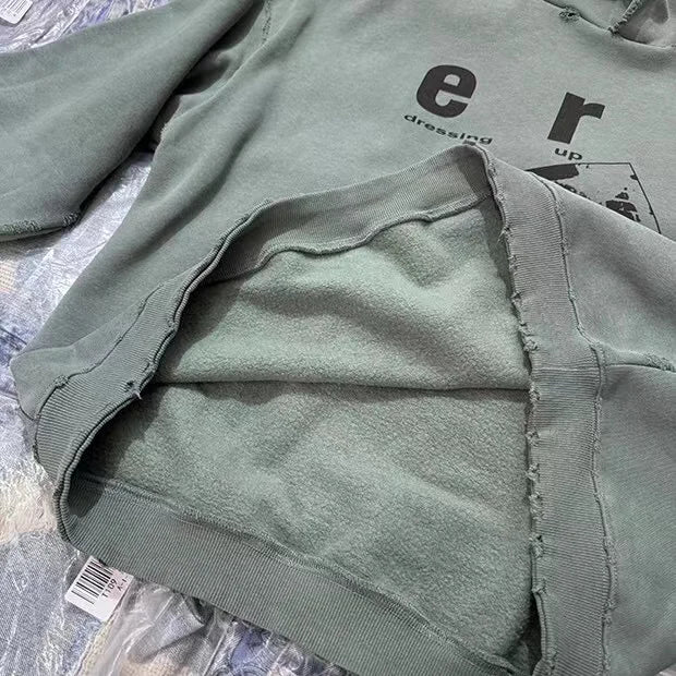 Baggy Y2K hoodie with oversized color-blocking design