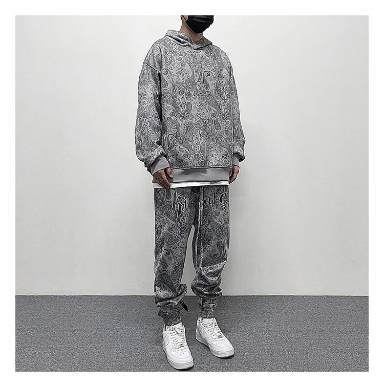 Vaporwave Drop – Fashion Paisy Hoodies Pullover Casual Suede Hooded – Streetwear Fashion for Men & Women