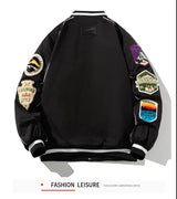 leather varsity coat, fall winter style, men's streetwear fashion, oversized urban jacket, high quality cold-weather coat