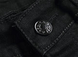 fashion ripped patchwork jeans men harajuku streetwear hip hop black jeans trend slim denim pants unique jeans style 342