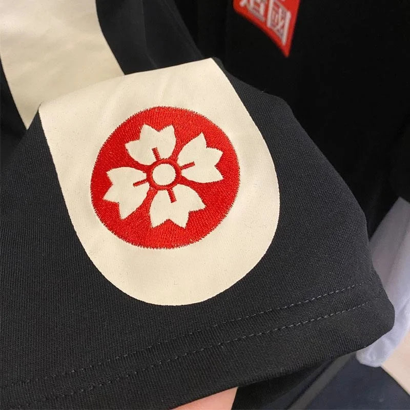 Harajuku Y2K Men's Gym Shorts Evisued Shorts Casual Japanese Fashion Brand M Printed Wide Leg Shorts Summer Men Clothing