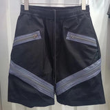 high street zipper pockets vibe style baggy drawstring summer shorts for men straight loose casual knee length pants oversized unique shorts style 4622