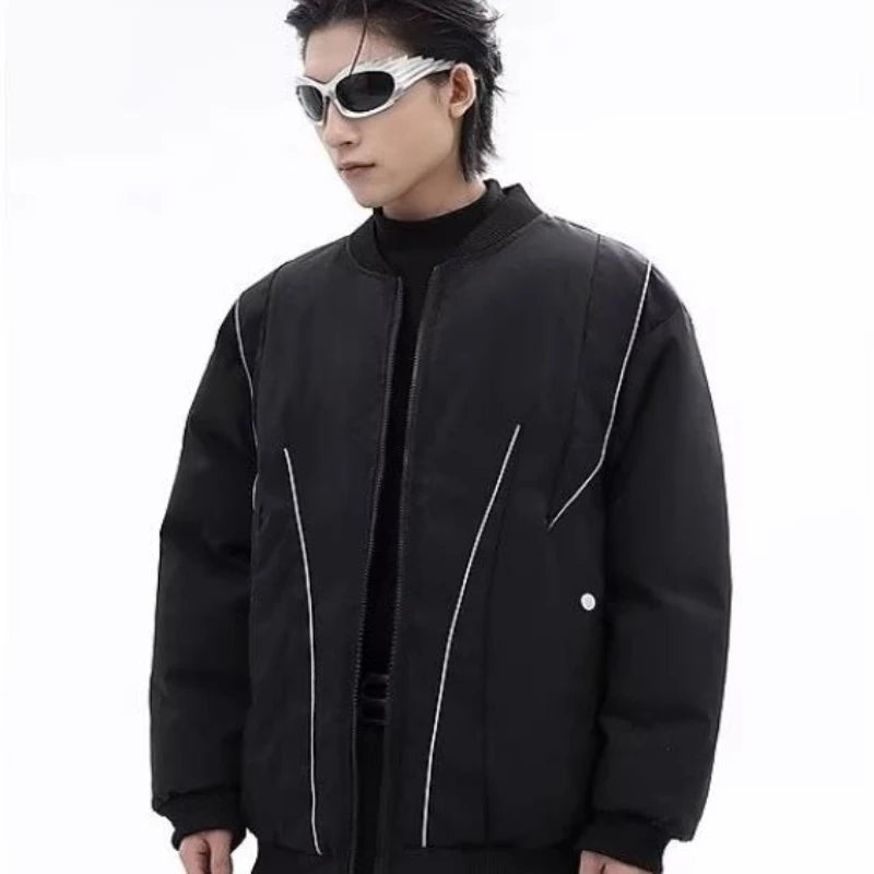 Winter Thickening Flying Baseball Uniform Solid Multi Pocket Simplicity Warm Cotton Jacket 2024 New Streetwear Male Parkas