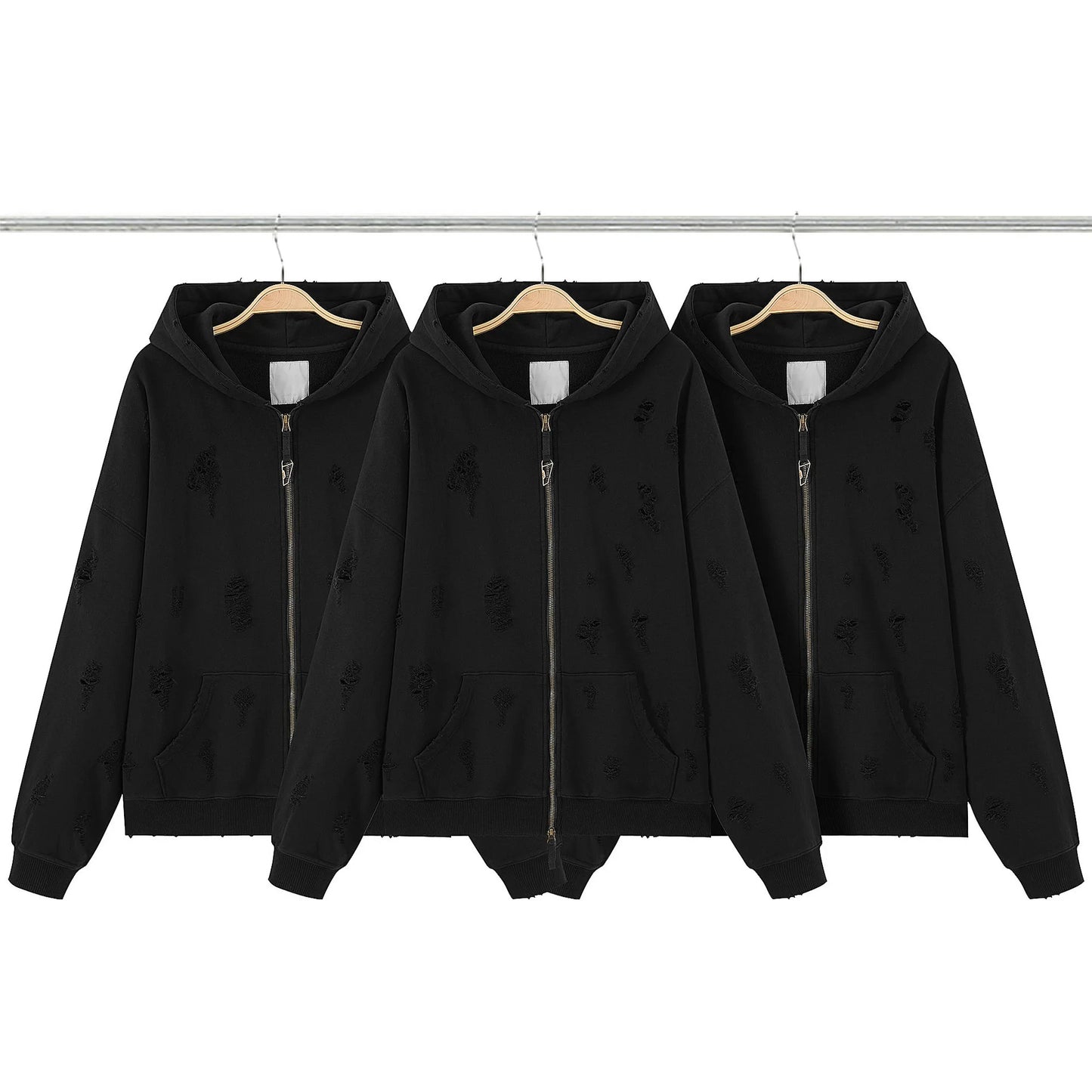 New 2023 Luxury Men Undermycar Wash Old Holes Gentleman Hoodies Hoody
