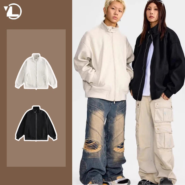 Autumn New Stand Collar Sports Jacket Mens Korean Couple College High