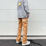 american high street washed torn jean mens y2k baggy ripped jeans cat whisker patch straight tube casual pants jeans hip hop unique jeans style 807