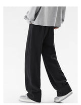 winter mens gray thickened straight leg sweatpants 2025 high street baggy drape pants korean fashion y2k casual trousers unique joggers style 153