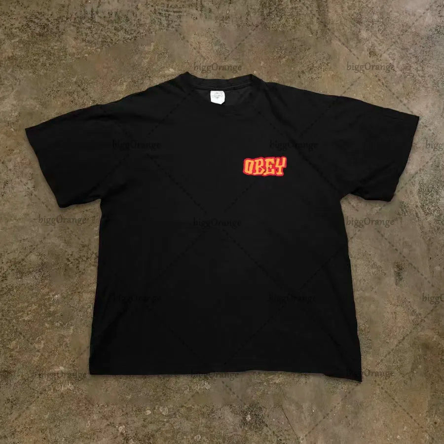 Skatercore Oversized shirt – 2023 American Streetwear Goth Punk Letter Print Oversized T