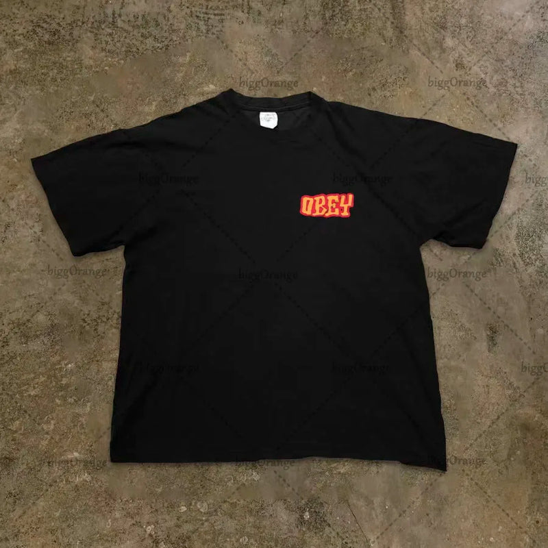 Skatercore Oversized shirt – 2023 American Streetwear Goth Punk Letter Print Oversized T