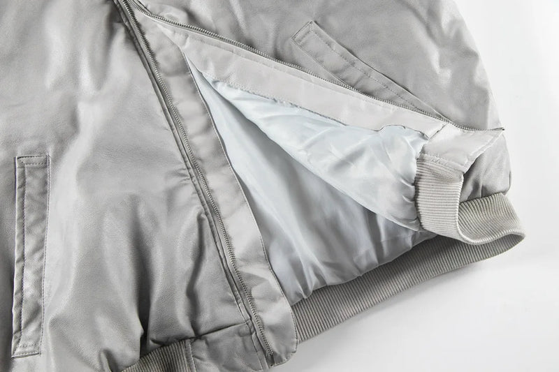 Urban Grunge Double-Layer Hoodie – Leather Texture Streetwear