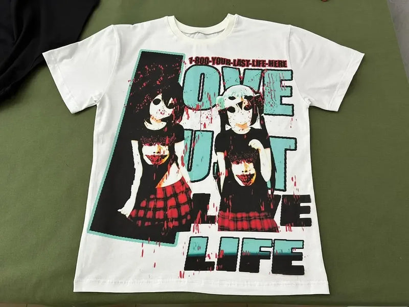 Skatercore Oversized shirt – Hip Hop Streetwear Cotton Short Sleeve Tops New Goth Style T