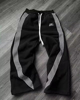 y2k street simple fashion casual sports trousers men y2k harajuku retro wide leg pants trendy brand oversized trousers women unique default style 3281