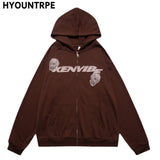 Glitchcore Fashion – Fashion Skull Embroidery Hoodies Pullover Hooded – Streetwear Fashion for Men & Women