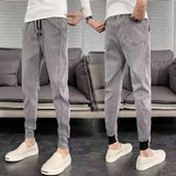 fleece men trousers korean luxury clothing streetwear slim fit cargo pants slim fit casual work wear trousers y2k 2024 autumn combat utility trousers