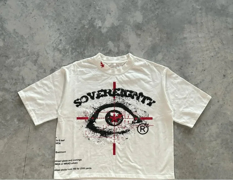 Trapwear Oversized shirt – 2024 New Y2K Street Hip Hop Gothic Punk Round Neck T Shirt W
