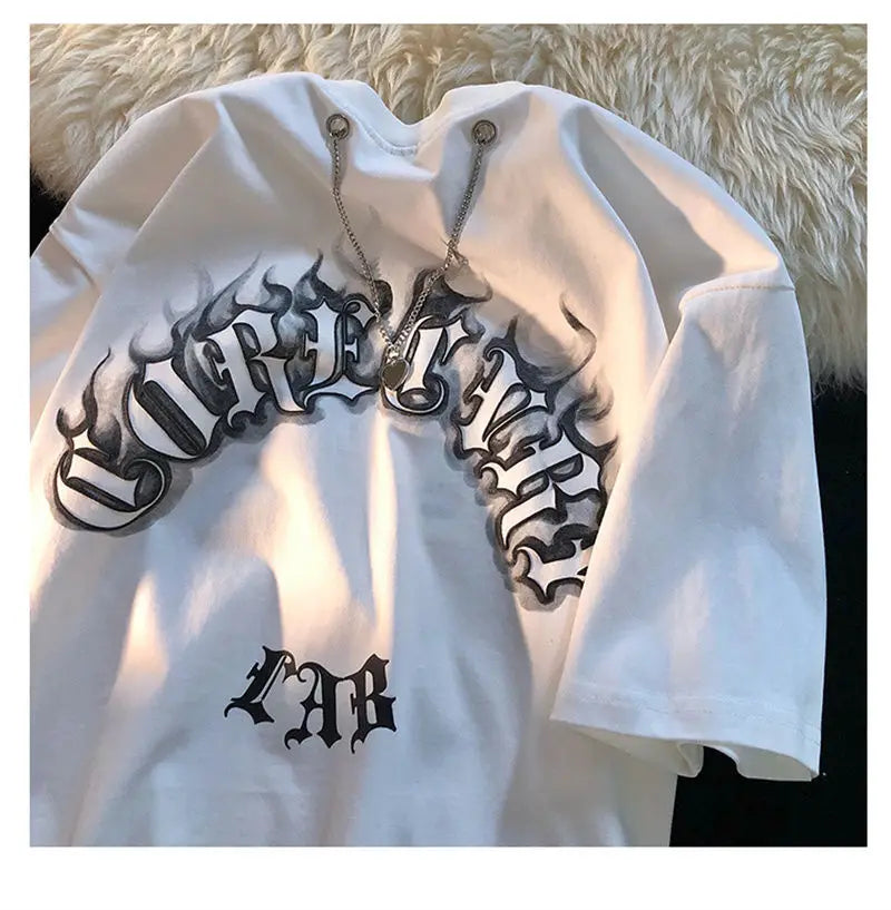 Vaporwave Streetwear – Dark Gothic Letter Creative Graphic T Shirts Men Women – Modern Streetwear for Everyone