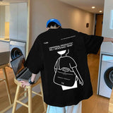 Harajuku Tribal flames – Japanese Streetwear T Shirt Mens Summer Oversized Graphic