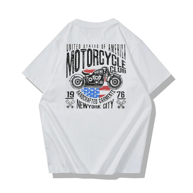 Skatercore Melting smiley – Summer Short Sleeved Mens New Retro Youth Motorcycle Letter