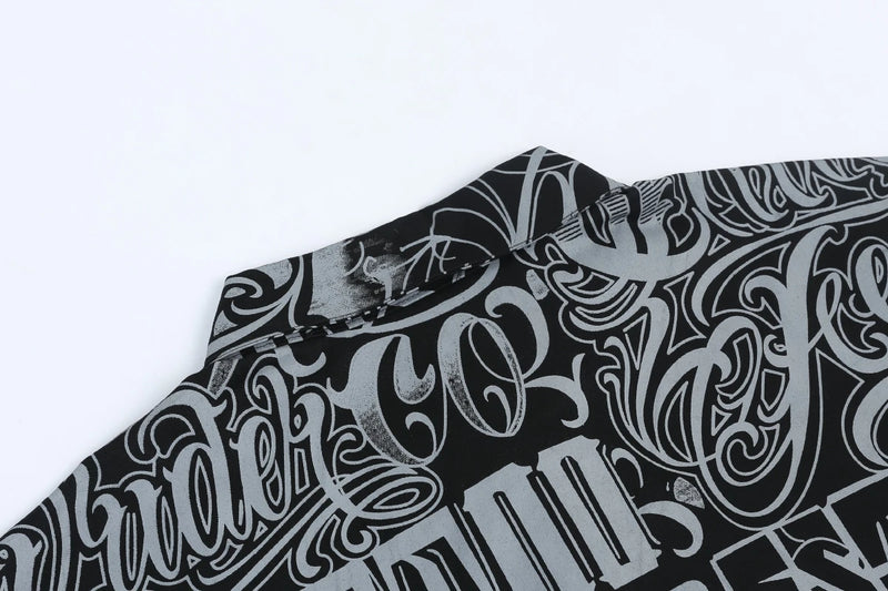 2 pieces sets mens fashion harajuku printed single breasted shirts and drawstring capris short pants joggers new streetwear sets unique joggers style 4447