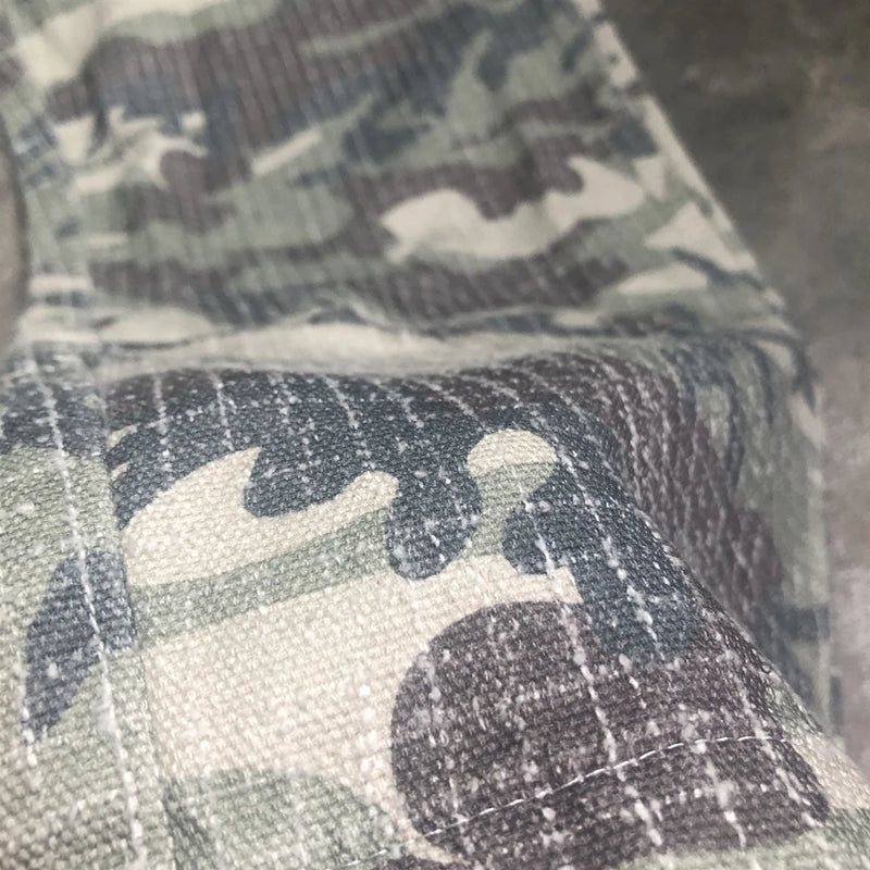 frog drift fashion american style streetwear camouflage cargo pants vintage clothing loose cotton trousers for men unisex unique cargo style 1118