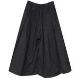 dark gothic style loose casual 7 point hakama pants wide leg pants 2024 new genderless large size design samurai pants unisex unique default style 3377