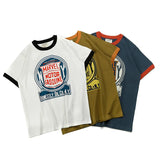 Skatercore Graphic tee – Summer Mens Short Sleeved New Cotton Letter Printing Locomot