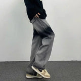 2023 autumn new light luxury fashion wide leg jeans all match slim fit loose straight trousers fine boutique decoration urban skinny jeans