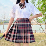 Jk Uniforms Gyaru School Uniform for Girl Student Pleated Skirt Uniform Set Women Short Sleeve Bow Tie Seifuku Japanese Style