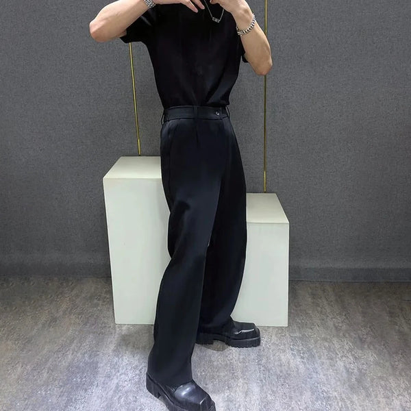 mens trousers simple business light casual pants autumn british style all match comfortable straight pants mens clothing 2024 minimalist street pants