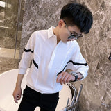 2023 Summer New Fashion Short-sleeved Shirt Men's Korean Shirt Short-sleeved Top Boutique Clothing Simple Style Men Clothing