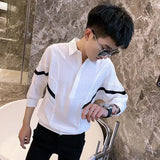 2023 Summer New Fashion Short-sleeved Shirt Men's Korean Shirt Short-sleeved Top Boutique Clothing Simple Style Men Clothing