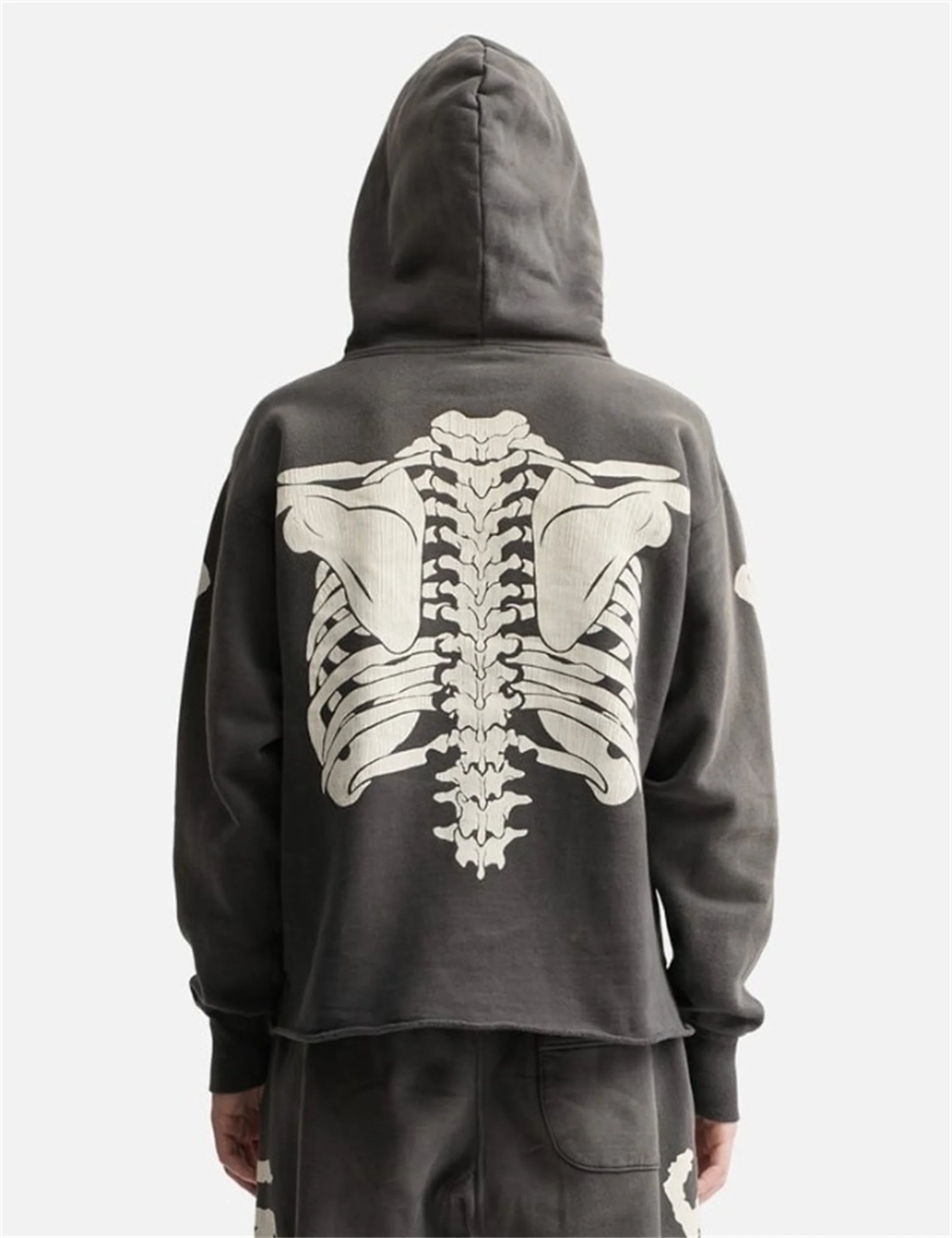 Y2K-inspired hoodie with chrome techwear effects