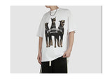 Sadcore Oversized shirt – Harajuku T Shirt Mens 2023 Summer Dog Letter Printed Vintage