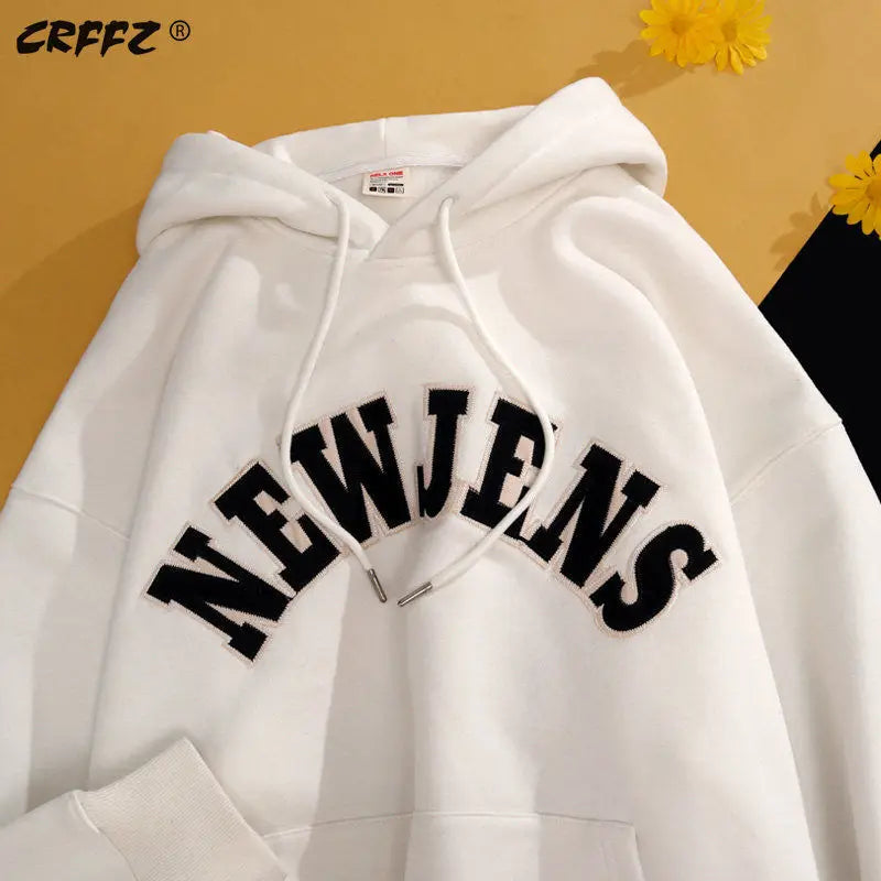 Autumn and Winter American High Street Men and Women Trendy Personalized Letter Printed Hoodie Couple Loose Retro Casual Top y2k