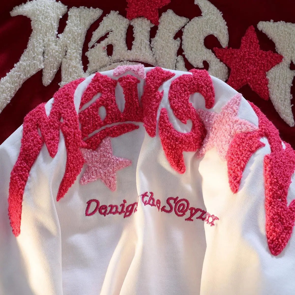 Vaporwave Aesthetic print tee – Cartoon 3D Letter Flocking Embroidery Hip Hop T Shirts Unise