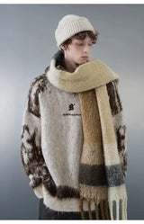 grunge knit pullover for fall and winter, oversized aesthetic with urban style, mens fashion layer for modern streetwear coll