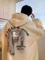 New Goth Graphic Printed Hooded Sweatshirts For Men Y2K Vintage Street