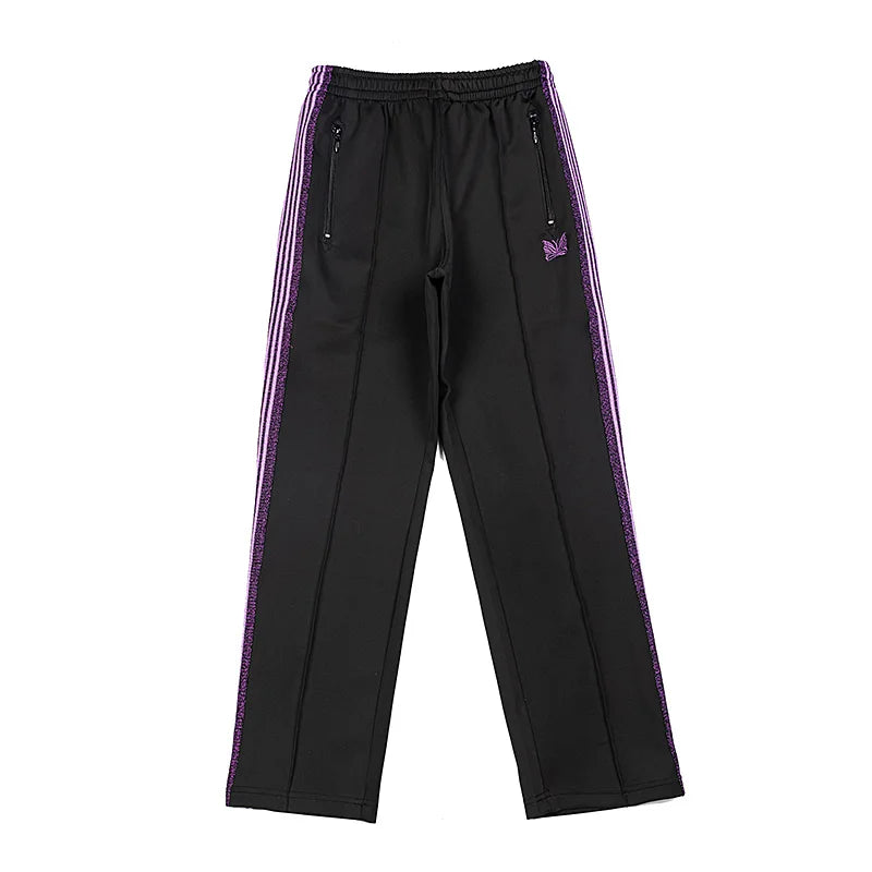 chaopai pattern embroidery loose casual pants side edge weaving straight leg pants men woman comfortable trousers unique default style 4858