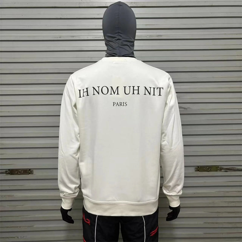 New 242SS Portrait Print High-Street Full Cotton Quality Heavyweight Casual Loose Pullover Long Sleeve Sweatshirt Tops For Men