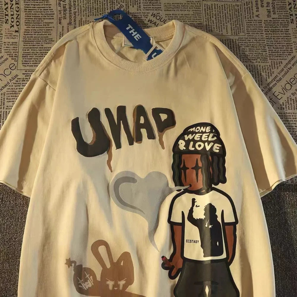 Underground rap hoodie with graffiti-style elements