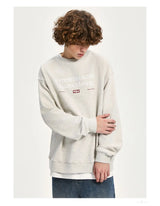 American Ins Personalized Hip-hop Heavy Cotton Round Neck Autumn Winter Sweatshirts for Men and Women Y2K Loose Thickened Tops