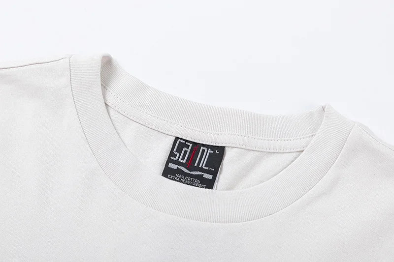 Sadcore T-Shirt – Saint T Shirt Men Woman Summer Good Quality O Neck Loose Let – Urban Streetwear for Men & Women