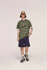 Glitchcore Anime panel – 2023 Summer New Cityboy Mens Loose Straight Cotton Short Sle