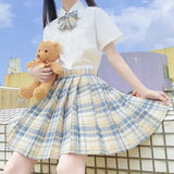 Jk Uniforms Gyaru School Uniform for Girl Student Pleated Skirt Uniform Set Women Short Sleeve Bow Tie Seifuku Japanese Style