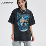 Skatercore Top – 2023 Streetwear T Shirt Hip Hop Vintage Painting Graphic Pri – Modern Streetwear for Everyone