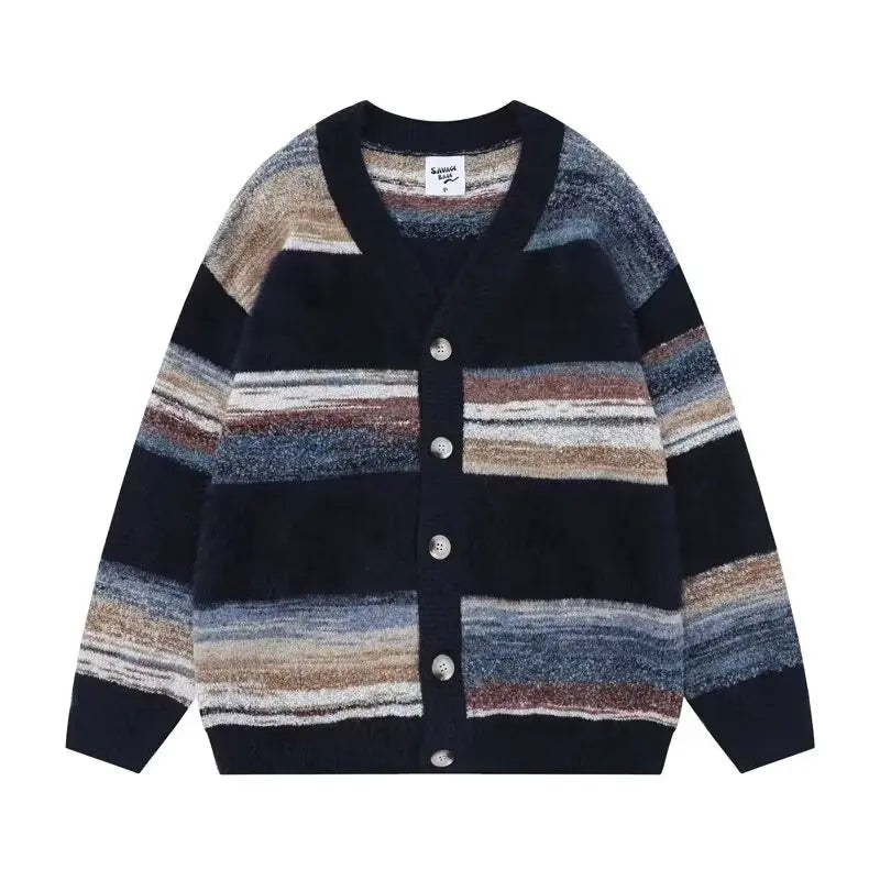 layered flame street knit, photo-ready knit, trendy urban fashion top for men, layered streetwear look
