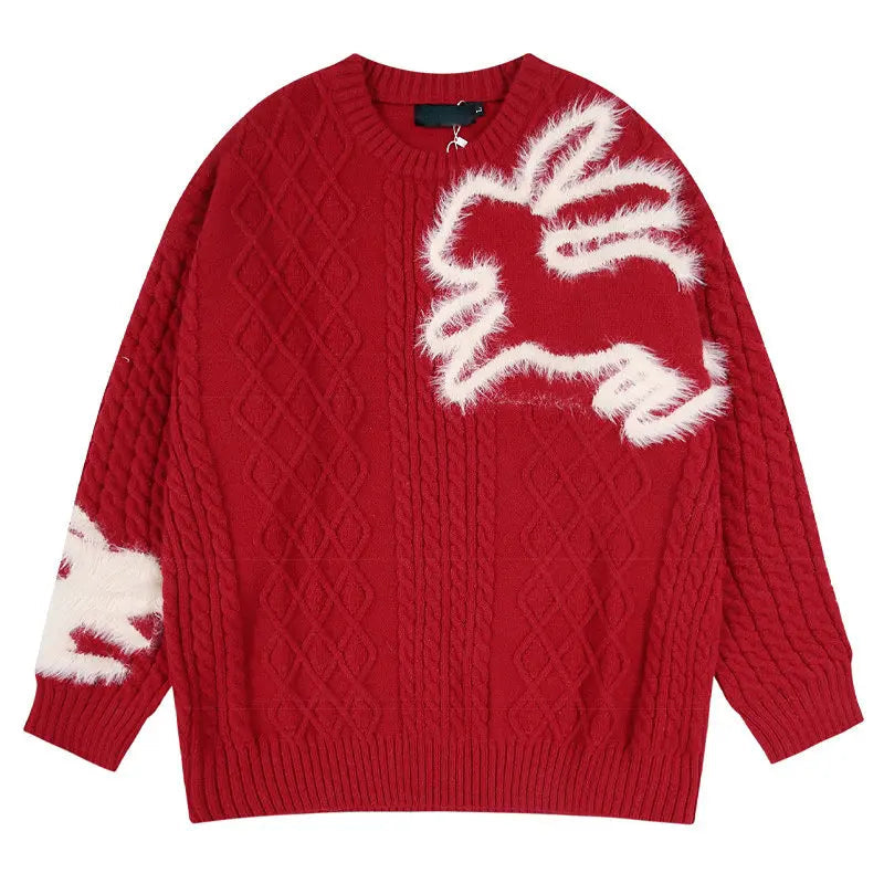 loose fit o-neck sweater, daily wear knit, cozy fashion fit, stylish street outfit, modern aesthetic appeal