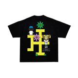 Y2k Vintage t-shirt – American Street Fashion Retro Cartoon Alphabet Print Short S