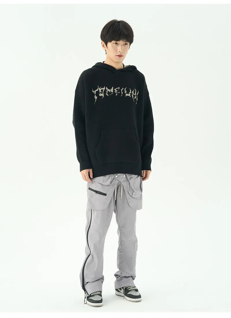 minimalist knit jumper, daily wear essential, trendy urban fashion top for men, layered streetwear look